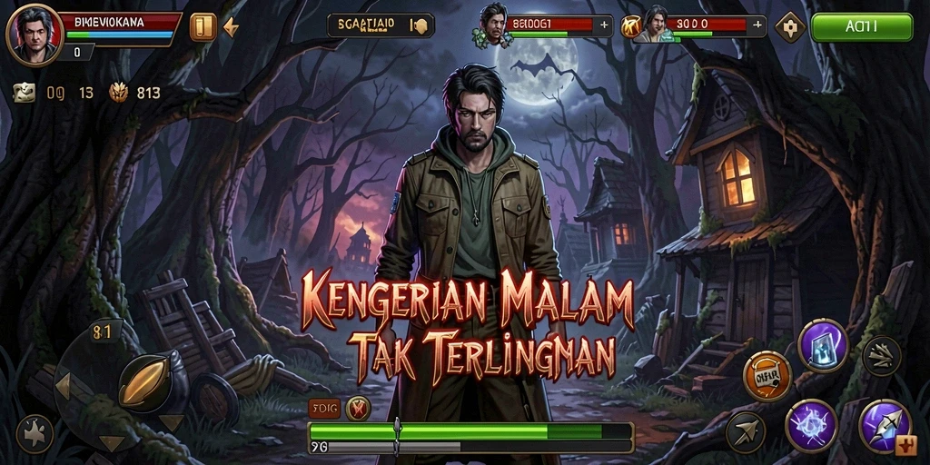 Screenshot dari gameplay 8180 menampilkan suasana mencekam dan horor yang mendalam.