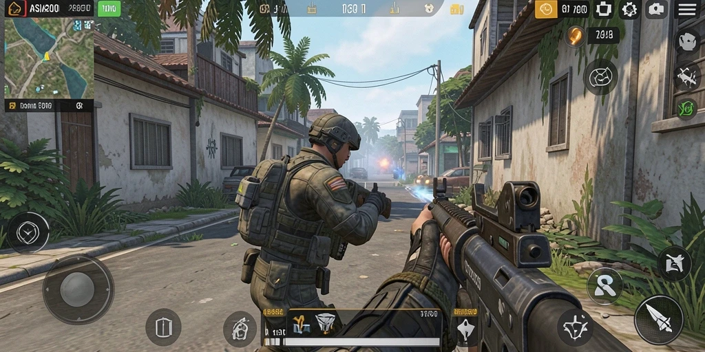 Tampilan gameplay ASIA200 yang mendebarkan dalam aksi TPS.