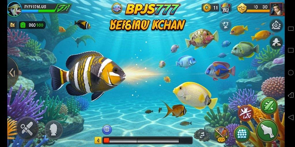 Gameplay seru menembak ikan berwarna-warni di BPJS777.