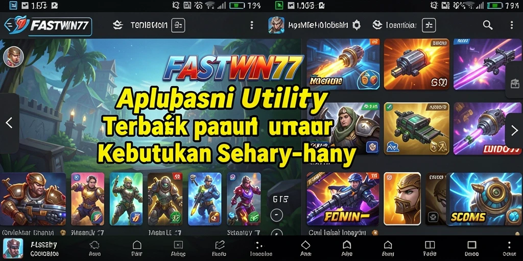 Tampilan antarmuka FASTWIN77 yang sederhana dan fungsional.