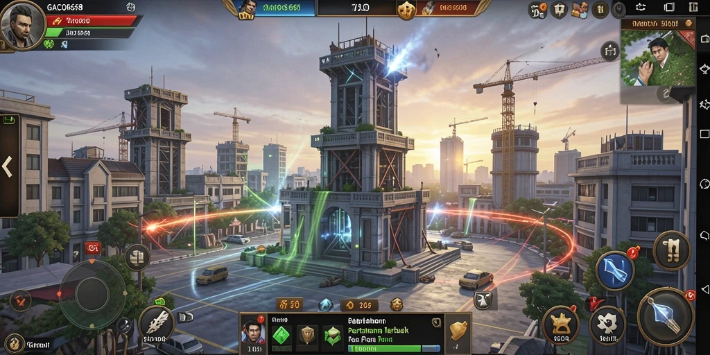 Screenshot gameplay GACOR668 menunjukkan menara siap menghadapi serangan musuh.