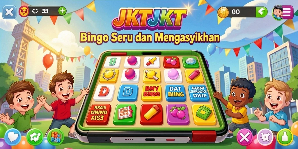 Tampilan gameplay seru JKTJKT dengan Bingo yang dinamis.