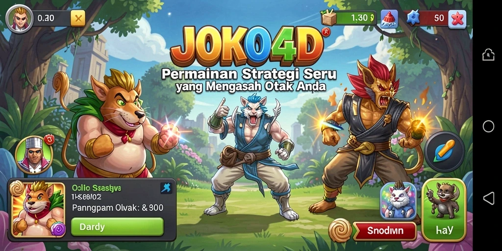 Tampilan utama gameplay JOKO4D menunjukkan pergulatan strategi yang menarik.