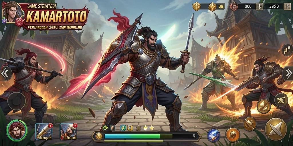 Tampilan gameplay menarik di KAMARTOTO dengan karakter yang penuh warna.
