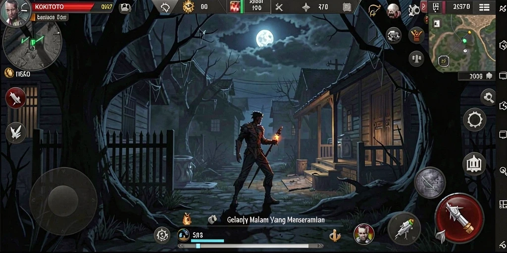 Screenshot menampilkan suasana gameplay KOKITOTO yang penuh ketegangan.