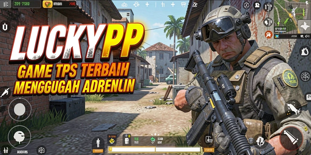 Screenshot gameplay LUCKYRP yang menampilkan pertempuran seru di arena.