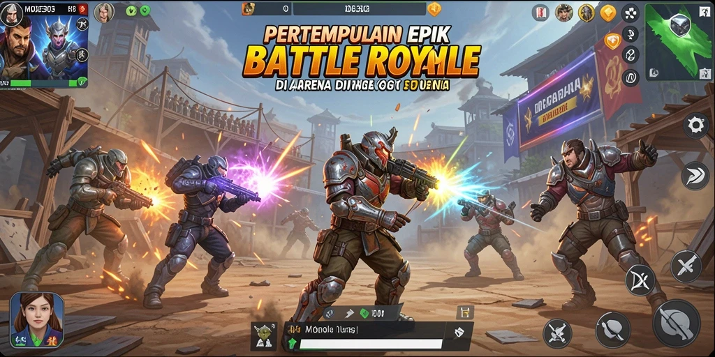 Tampilan gameplay MODE303 yang mendebarkan di arena Battle Royale.