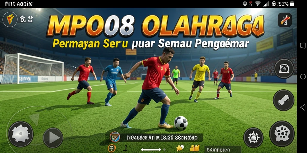 Tampilan gameplay seru dalam MPO08 yang menggambarkan aksi olahraga.