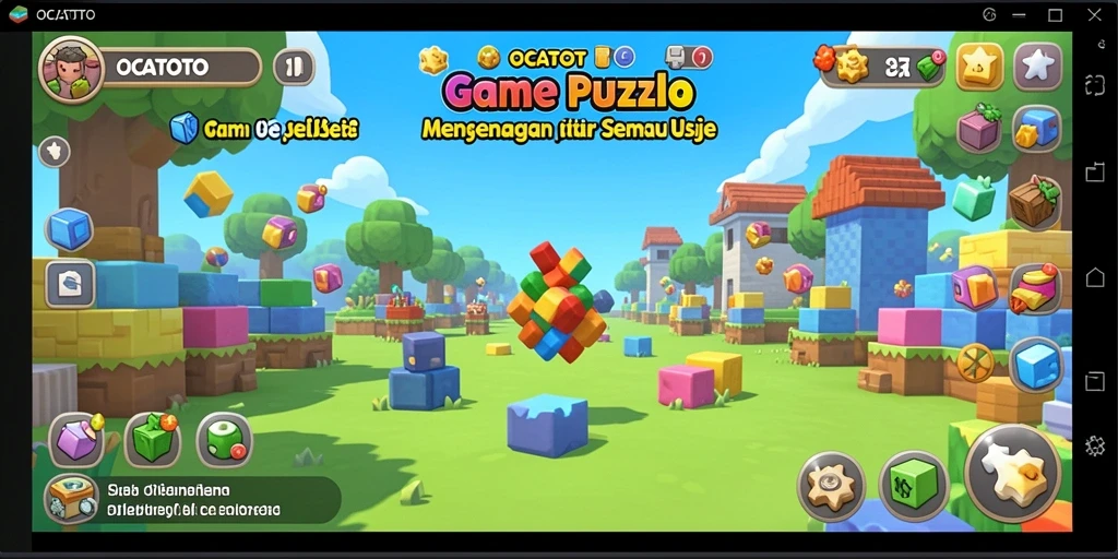Screenshot OCATOTO menampilkan gameplay seru dari teka-teki yang menantang.