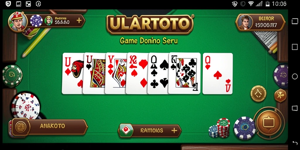 Tampilan gameplay ULARTOTO yang menarik dalam permainan Domino.