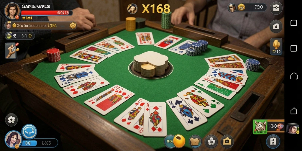 Tampilan gameplay X168 yang menarik dalam permainan Gaple.