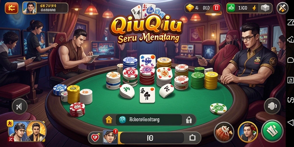 Screenshot gameplay ZK7 yang menunjukkan keseruan bermain QiuQiu.